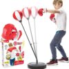 Adjustable Kids Punching Bag: A fun and durable punching bag for kids aged 3-10, with adjustable height and free boxing gloves.