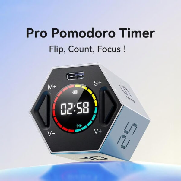 Stay organized with the Customizable Countdown Timer, a magnetic, portable timer for any activity.