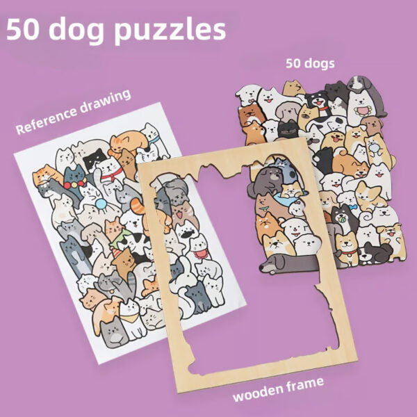 Improve hand-eye coordination with the Hand-Painted Wooden Puzzle.