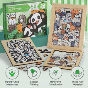 Relax and bond with family using the fun Hand-Painted Wooden Puzzle.