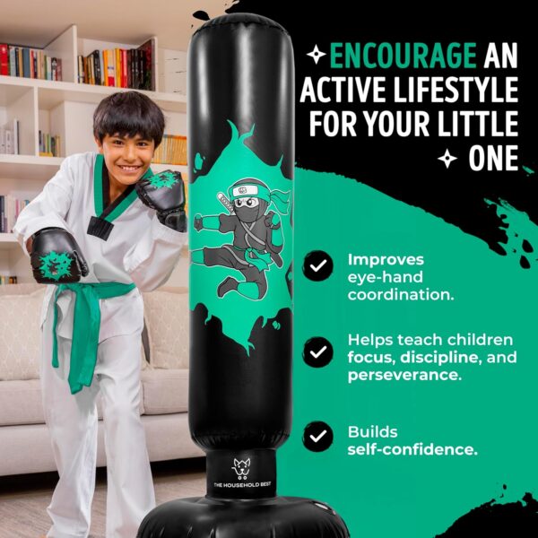 The Kids Inflatable Punching Bag is made from durable PVC to withstand hours of play.