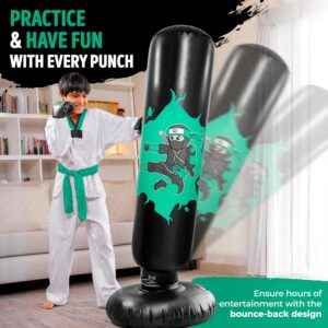 Kids Inflatable Punching Bag for safe and fun physical play, promoting fitness and coordination.