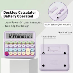 Mechanical Pushbutton Calculator: a compact, reliable tool for home, office, and school with solar and battery power options.