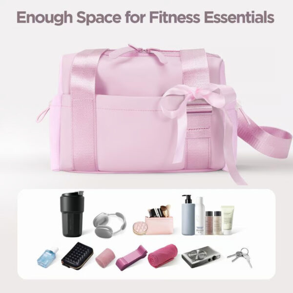 Dry Wet Separation Gym Bag for women, waterproof and spacious with multiple pockets for all your needs.