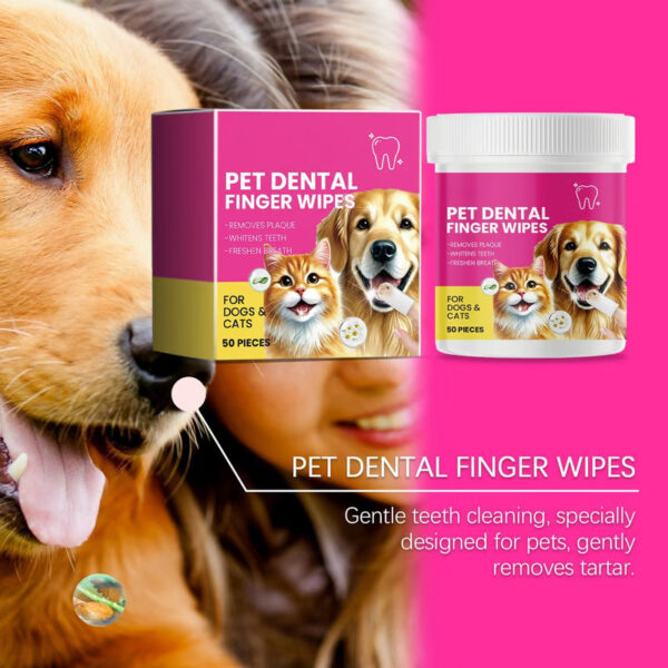 Organic Coconut Oil Pet Wipes help remove tartar and plaque, ensuring fresh breath for your pet.