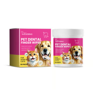 Organic Coconut Oil Pet Wipes clean your pet's teeth and gums, promoting fresh breath and healthy oral hygiene.