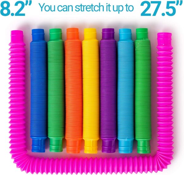 Pop Tubes for ADHD: Vibrant tubes that stretch, pop, and offer stress relief for kids and adults.