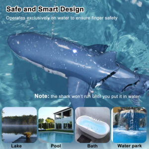 Enjoy endless fun with the waterproof Realistic RC Shark Toy, designed for safe, easy operation.