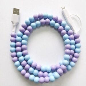 Durable Beaded USB Cable offers flexibility, durability, and a fashionable design.