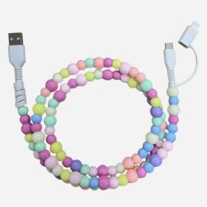 Experience the perfect combination of style and function with the Durable Beaded USB Cable.