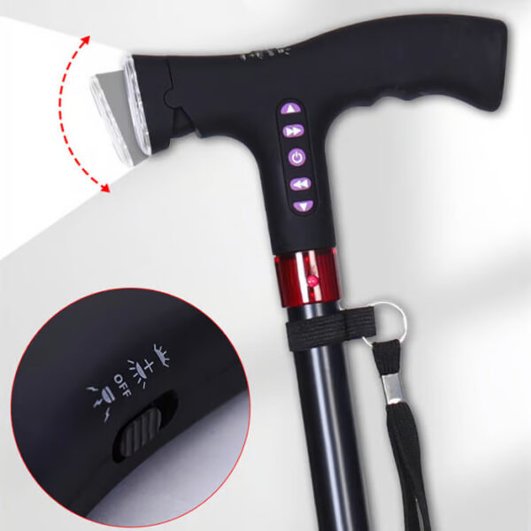 With a rechargeable battery, the Fall Detection Walking Cane offers long-lasting use.