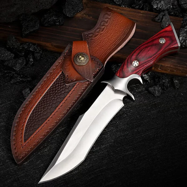 German M390 Outdoor Knife, featuring a compound bevel edge, ideal for tough outdoor tasks and camping adventures.