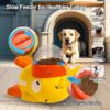 The Interactive Slow Feeder for Dogs includes adjustable compartments to fit various pet food sizes and accommodate all dog breeds.