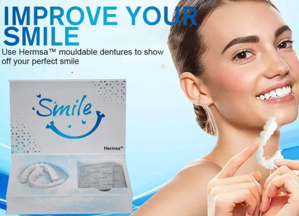 Official Store Hermsa™ mouldable dentures and special cleaning tablets 🧑🏽‍⚕️ British Dental Association (BDA) accredited