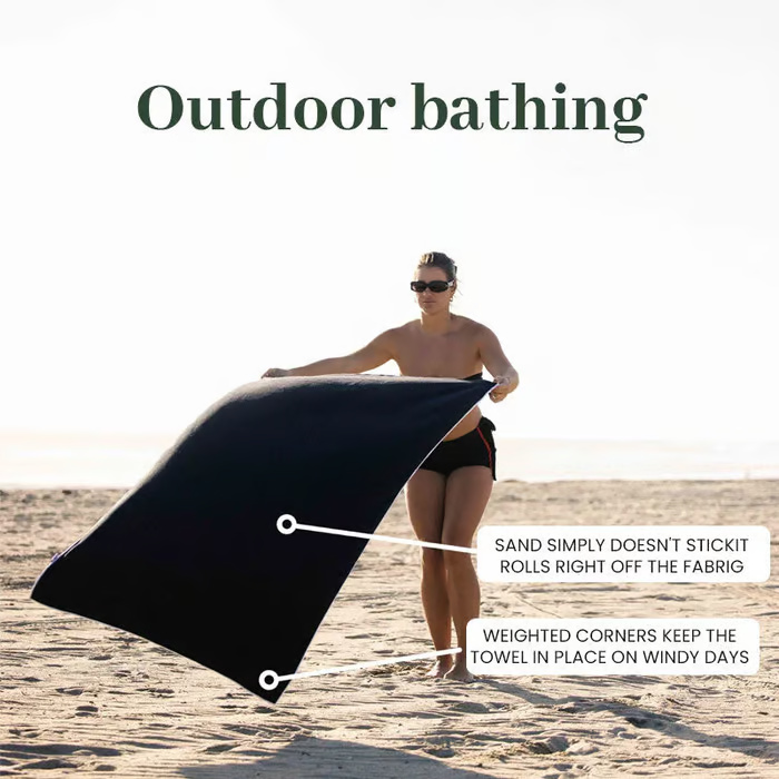 Outdoor Magnetic Bath Towel – Sand-proof, fast-drying towel with magnetic fixation for a stable outdoor experience.