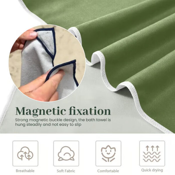 Outdoor Magnetic Bath Towel – A must-have for the beach, preventing sand buildup and drying quickly.