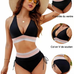 Tummy Control High Waisted Bikini with full coverage for confidence.