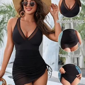 Tummy Control Mesh Swimsuit: Slim your figure and feel stylish with this tummy control swimsuit for any occasion.