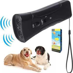 The Ultrasonic Dog Training Device helps modify unwanted behaviors like barking and chewing with safe ultrasonic sound.